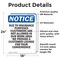 Signmission Due To Insurance Purposes Customers, 18 in W x Rectangle, Vinyl Decal OS-2PACK-NS-D-1824-V-11592 - alternate 4